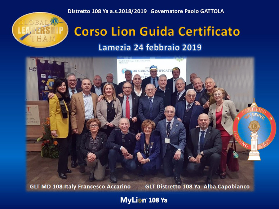 108. Corso Lion Guida Certificato Lamezia Terme 24.02.2019