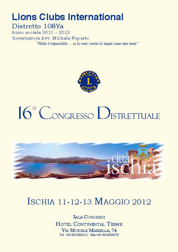 19a. Xvi Congresso Lions Distretto 108 Ya Ischia 11 13.05.2012