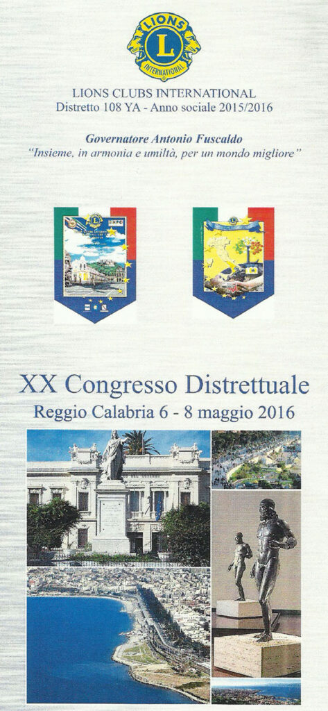 42. Xx° Congresso Distrettuale Reggio Calabria 6 8.05.2016 2